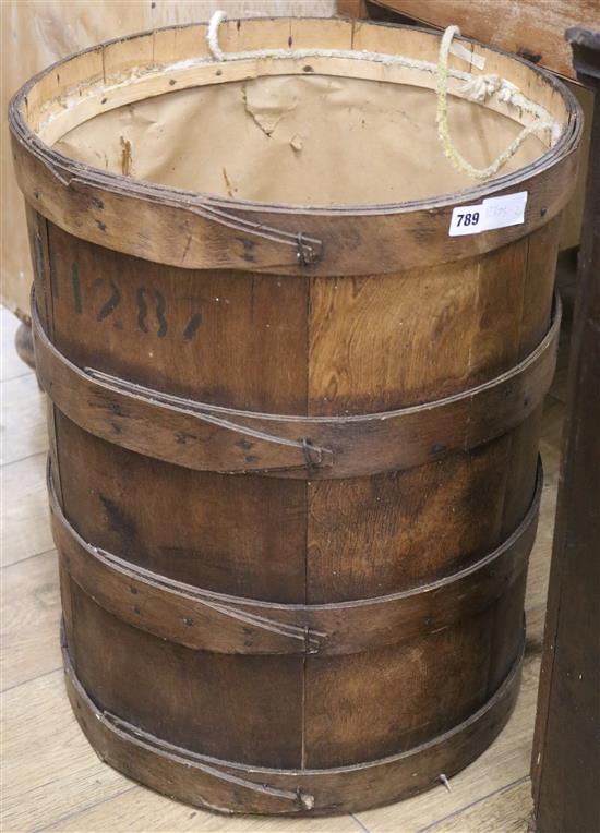 A barrel stick stand H.61cm, D.49cm
